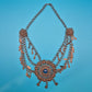 Antike orientalische Statement-Kette mit blauem Cabochon und Filigran-Elementen