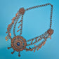 Antike orientalische Statement-Kette mit blauem Cabochon und Filigran-Elementen