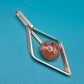 Vintage Anhänger geometrisch mit Achat Cabochon silberfarben