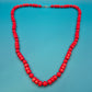Vintage Kette Rote Perlen Design Statement-Halskette