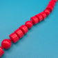 Vintage Kette Rote Perlen Design Statement-Halskette