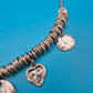 Vintage Statement Collier mit Hammerschlag-Anhängern und Gliederkette