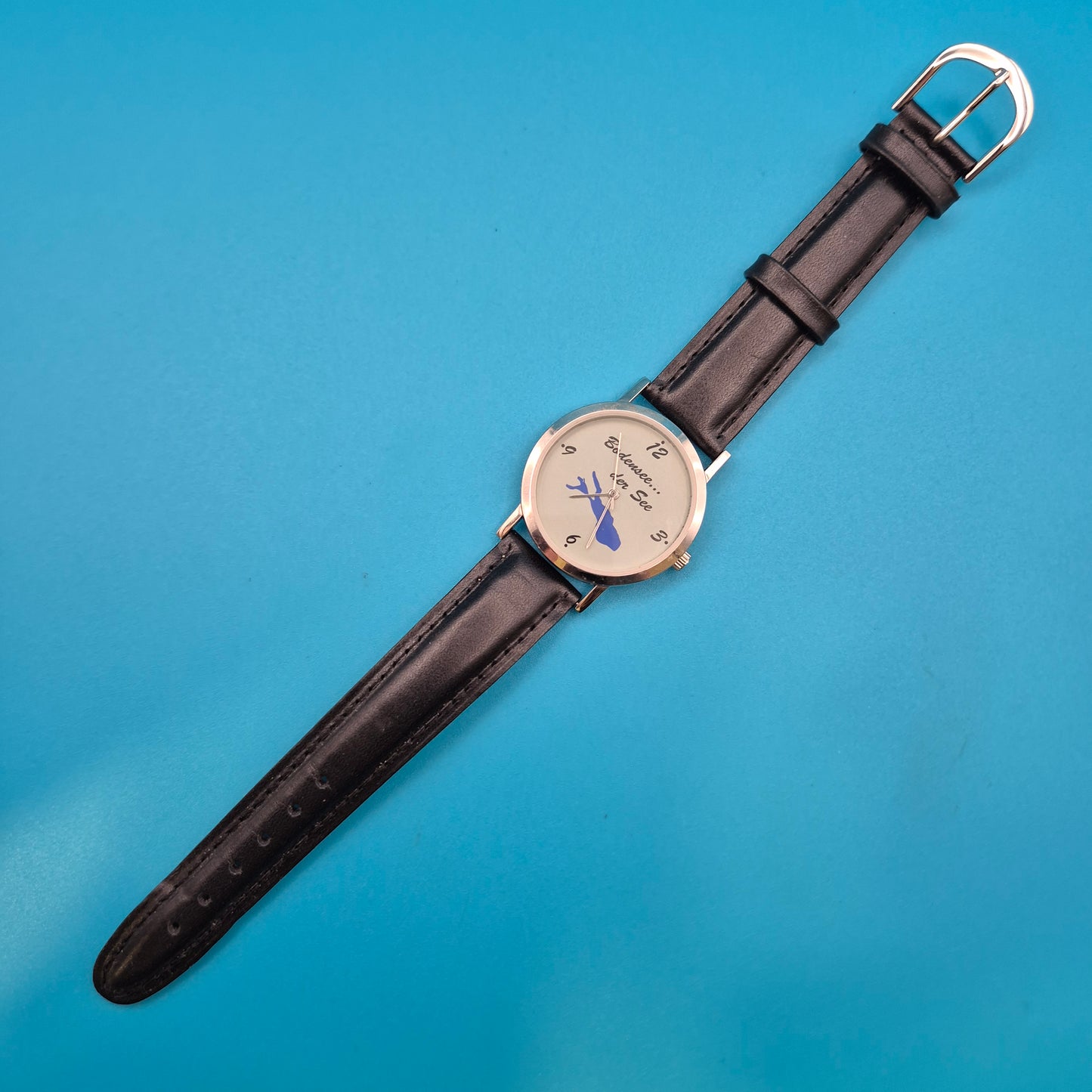 Vintage Armbanduhr Bodensee Design mit Lederarmband