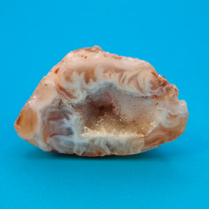 Wunderschöne Achat-Geode mit Quarzkristall-Inlay Naturstein Deko-Objekt