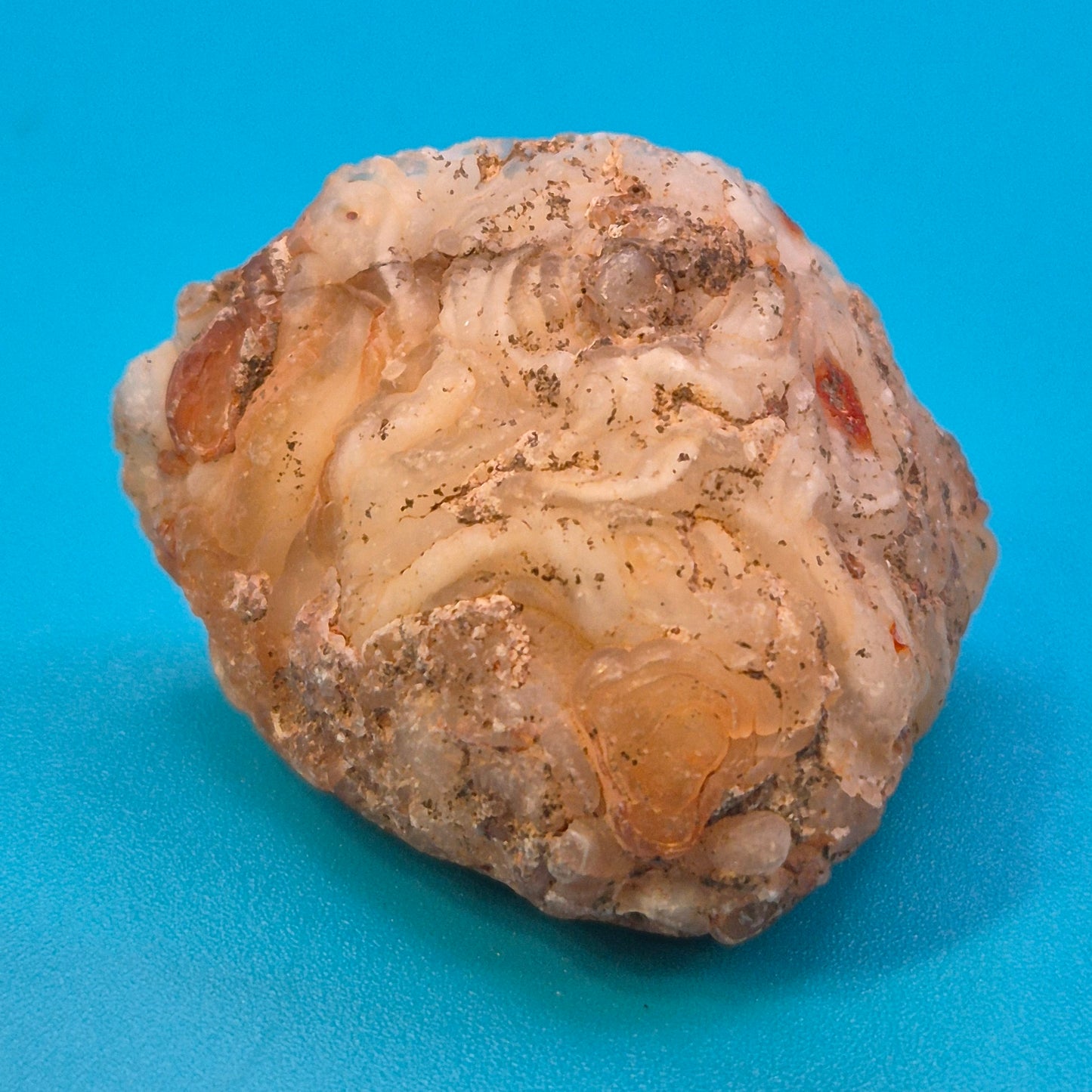 Wunderschöne Achat-Geode mit Quarzkristall-Inlay Naturstein Deko-Objekt