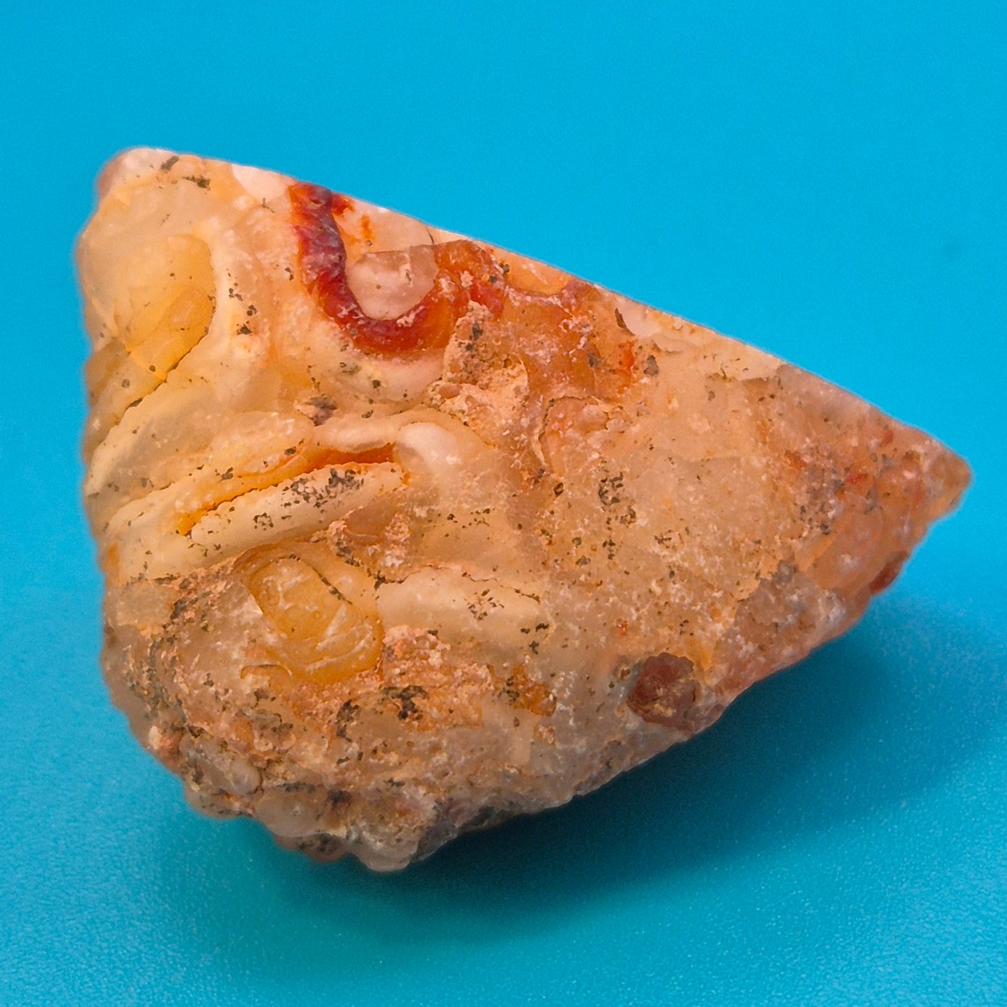 Wunderschöne Achat-Geode mit Quarzkristall-Inlay Naturstein Deko-Objekt