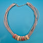 Vintage Statement-Kette mit Emaille-Elementen und Strasssteinen