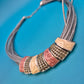 Vintage Statement-Kette mit Emaille-Elementen und Strasssteinen