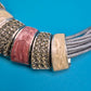 Vintage Statement-Kette mit Emaille-Elementen und Strasssteinen