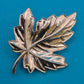 Elegante Vintage Ahornblatt Brosche in Silber-Optik