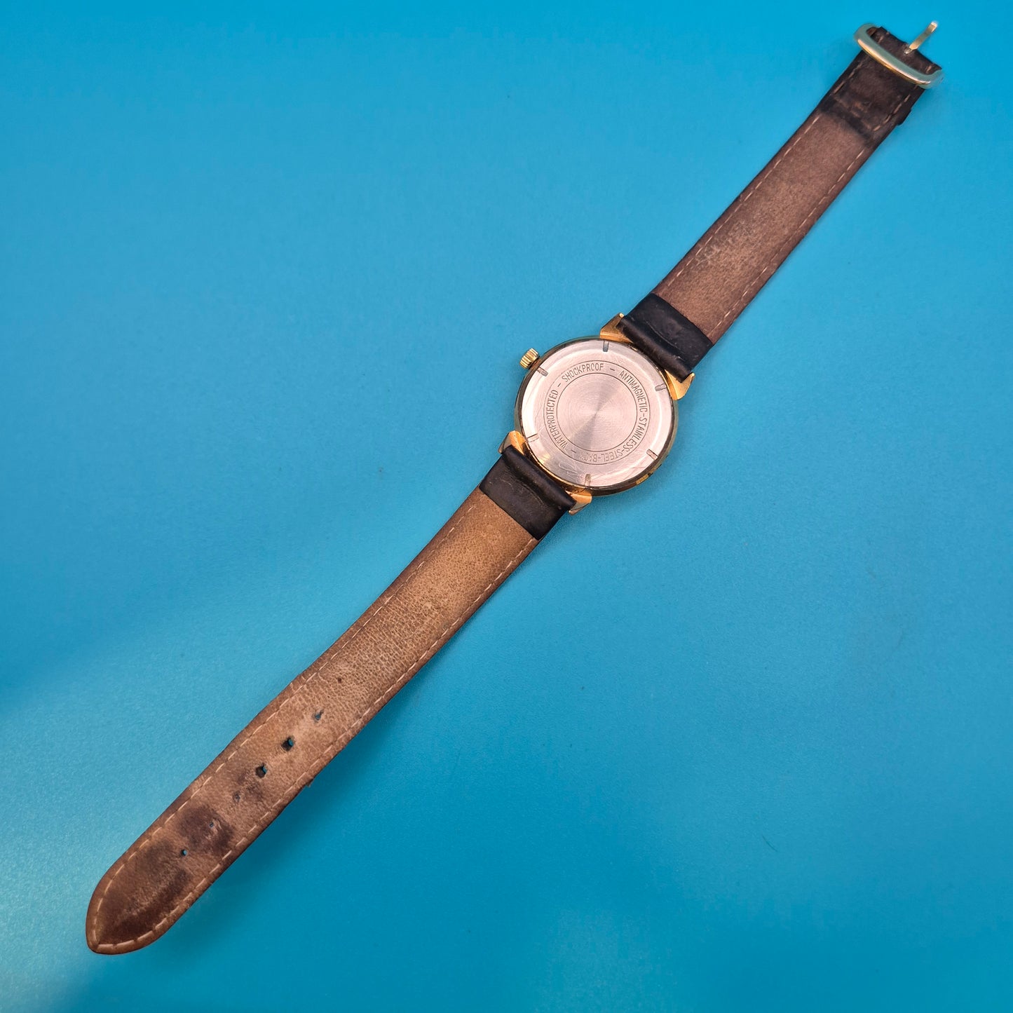Vintage Kasper Herrenuhr 17 Rubis Incabloc Goldfarben mechanisch