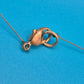 Elegante Y-Kette mit honigfarbenen Perlmutt- und Glasperlen