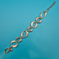 Elegantes Gliederarmband mit organisch geformten Ovalen Vintage Design