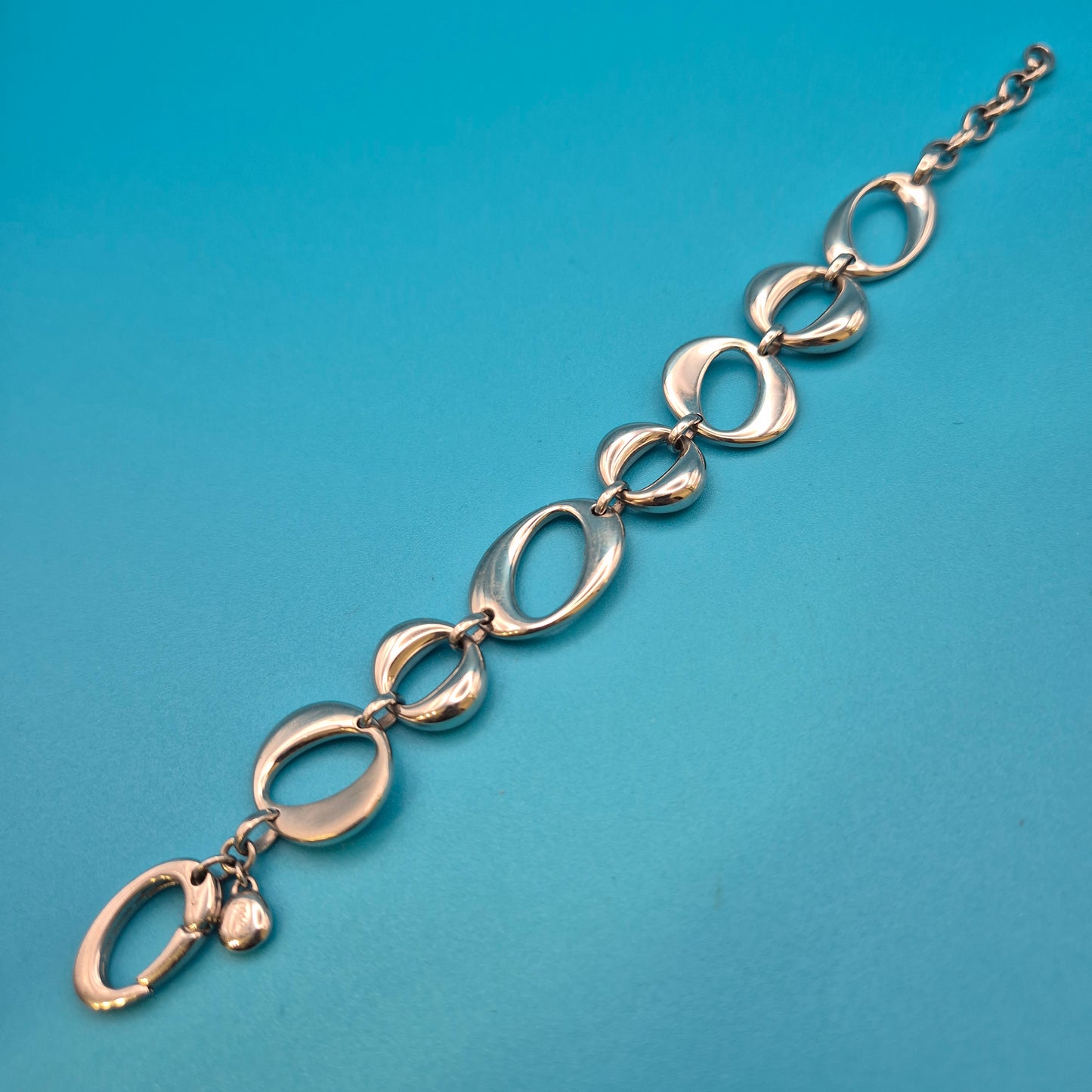 Elegantes Gliederarmband mit organisch geformten Ovalen Vintage Design