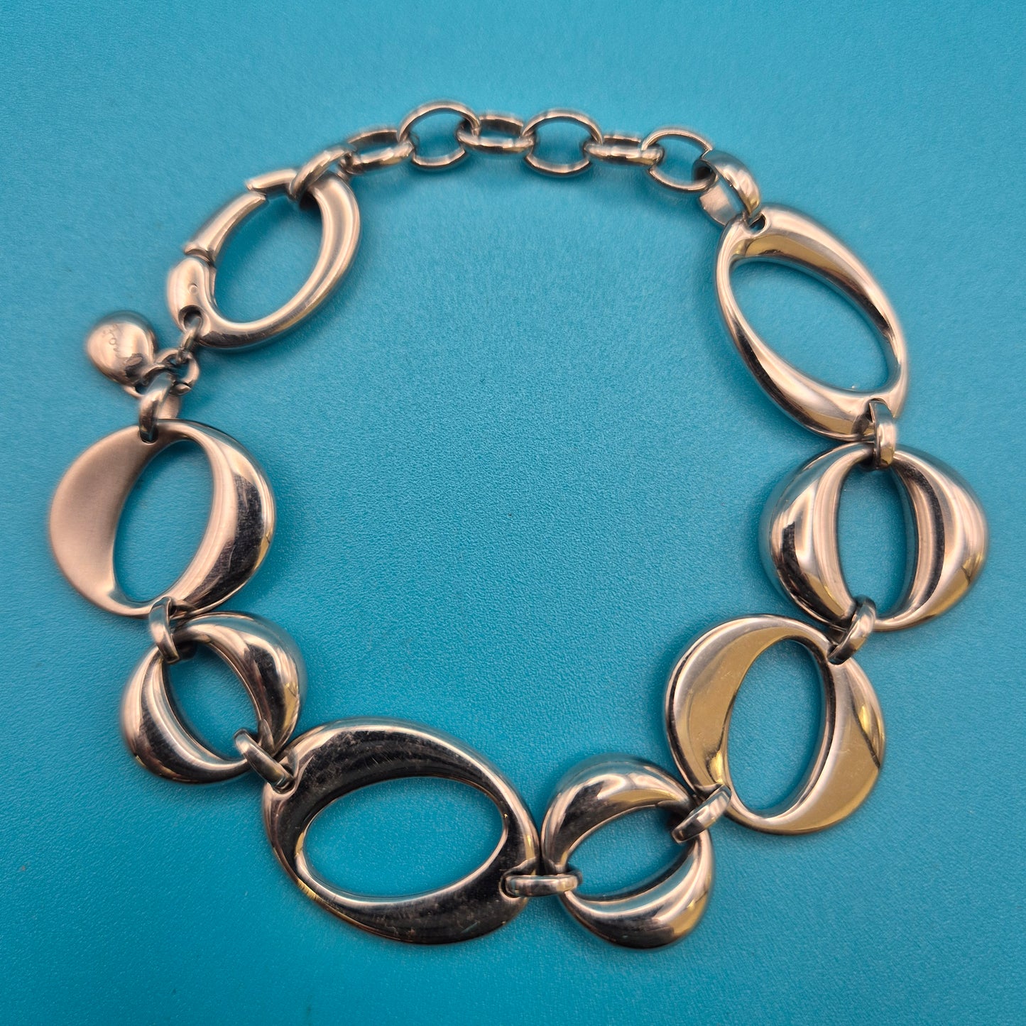 Elegantes Gliederarmband mit organisch geformten Ovalen Vintage Design