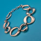 Elegantes Gliederarmband mit organisch geformten Ovalen Vintage Design