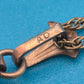 Vintage Kette mit großem, marmoriertem Anhänger in Goldoptik