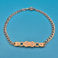 Elegantes Vintage-Armband mit Herz-Elementen und funkelnden Schmucksteinen