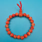 Vintage Armband aus rotem Korallen-Imitat mit dekorativem Knoten-Element