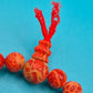 Vintage Armband aus rotem Korallen-Imitat mit dekorativem Knoten-Element
