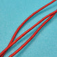 Vintage Doppel-Herz-Anhänger Kette in Rot und Silber Optik