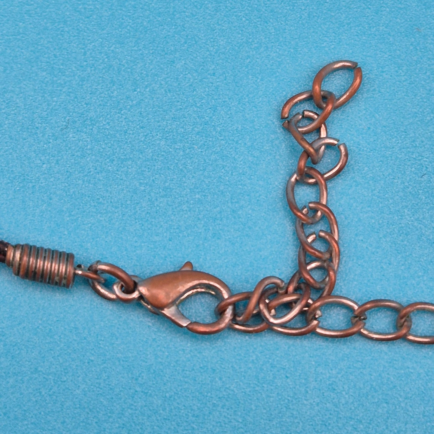 Vintage Doppel-Herz-Anhänger Kette in Rot und Silber Optik