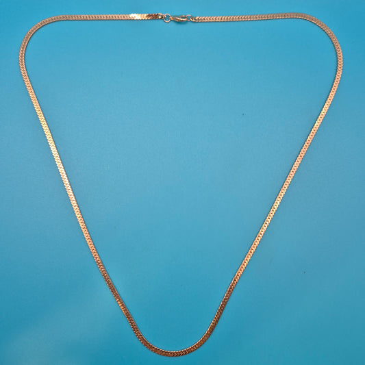 Elegante Vintage Fischgrätenkette Goldfarben Klassische Halskette