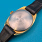 Vintage ZentRa 2000 Damenuhr Goldfarbenes Gehäuse mit Lederarmband
