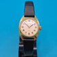 Vintage ZentRa 2000 Damenuhr Goldfarbenes Gehäuse mit Lederarmband
