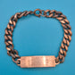 Massives Vintage Curb Chain ID-Armband Panzerkette mit Gravurplatte