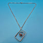 Vintage Silberkette mit modernistischem Spiral-Anhänger und Perle