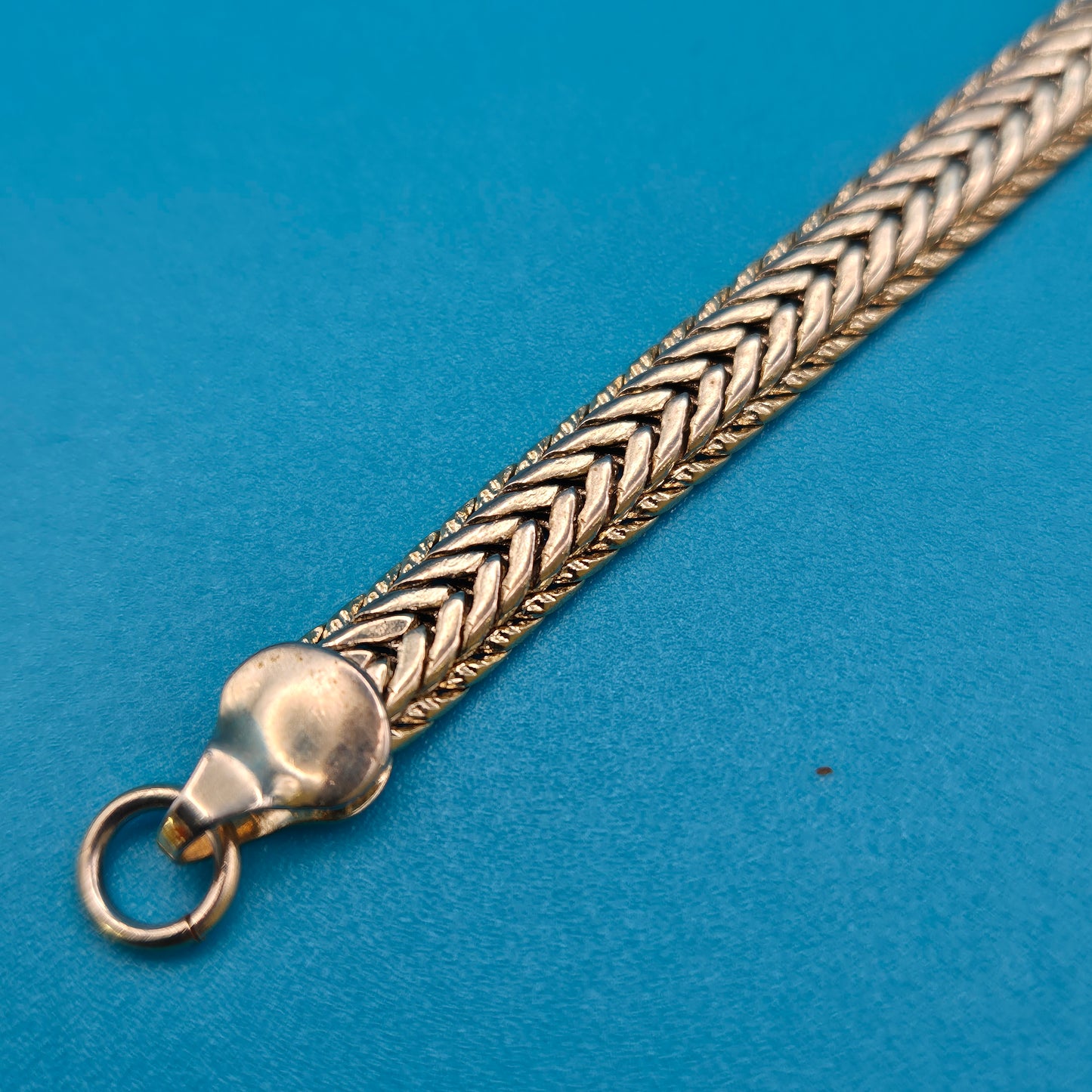 Vintage Fischgräten-Armband Goldfarben strukturiertes Design