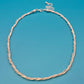 Elegante Vintage Kette gedrehtes Design in Silberoptik verstellbar