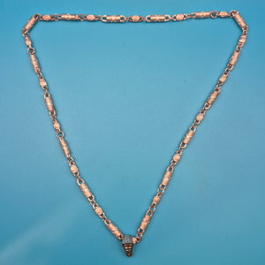 Vintage Statement-Halskette mit Zylinder-Elementen Goldfarben