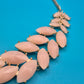 Vintage Statement Collier Marquise-Steine in zartem Pastellrosa