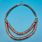 Vintage Statement-Kette mit zweireihigem Design & Kupfer-Optik
