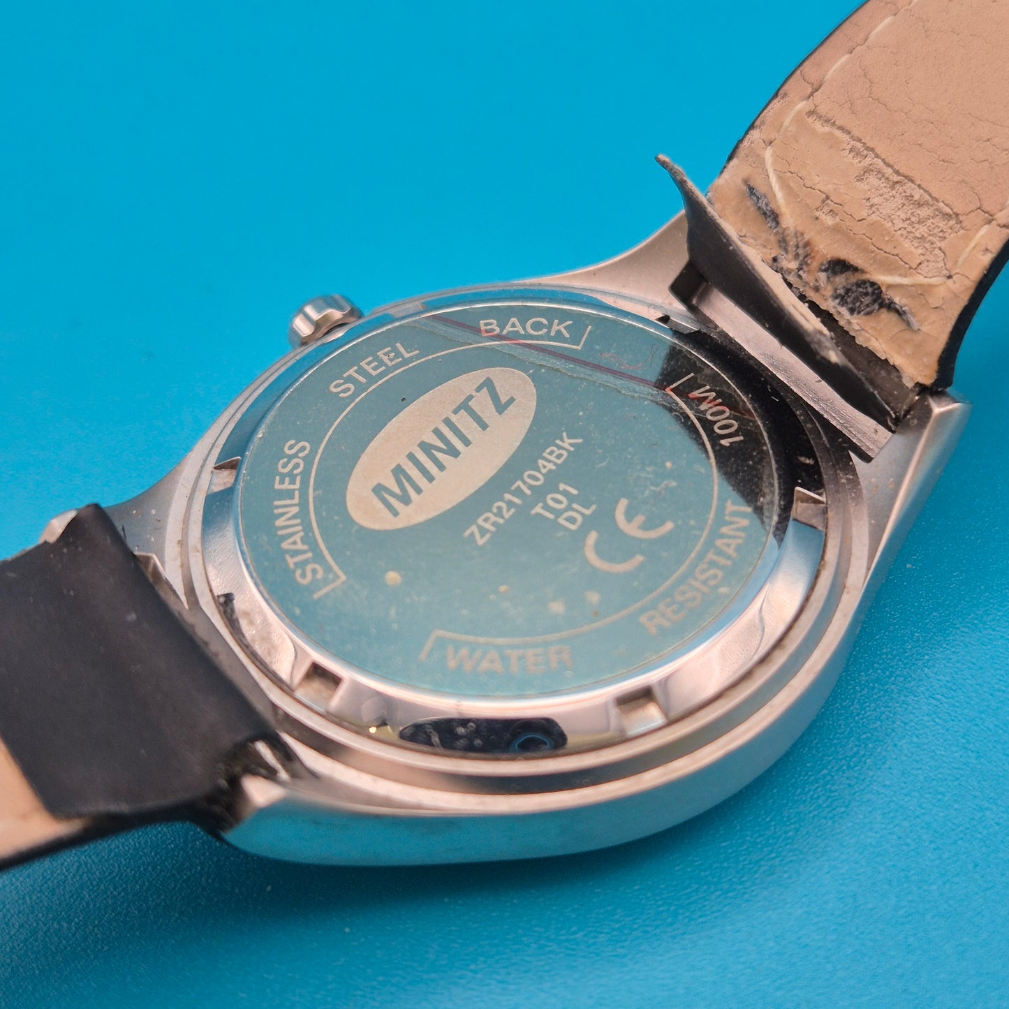 Vintage Minitz Herren-Armbanduhr 100M Quarz mit Datumsanzeige