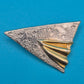 Vintage Art Déco Stil Brosche Sternenmuster Gold-Silber-Optik