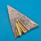 Vintage Art Déco Stil Brosche Sternenmuster Gold-Silber-Optik