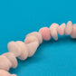 Zartes Armband aus pastellrosa Edelstein-Splittern