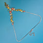 Vintage Blumen-Collier mit Emaille-Applikationen und Strassbesatz