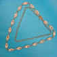 Elegante Vintage Goldfarbene Marquise-Kristallkette mit Gliederkette