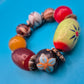 Buntes Vintage-Armband mit handbemalten Schmuckperlen und Akzenten