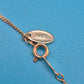 Elegante Kette mit marquiseförmigem Zirkonia-Anhänger in Goldoptik
