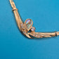 Elegante Vintage-Halskette mit Abalone-Einlage und Zirkonia-Akzenten