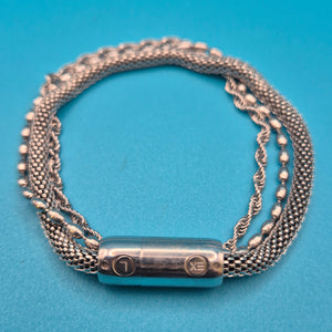 Exklusives Vintage Mehrstrang-Armband mit Schmucksteinen und Magnetverschluss