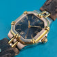 Maurice Lacroix Vintage Damenuhr Gold-Silber-Optik mit Datumsanzeige