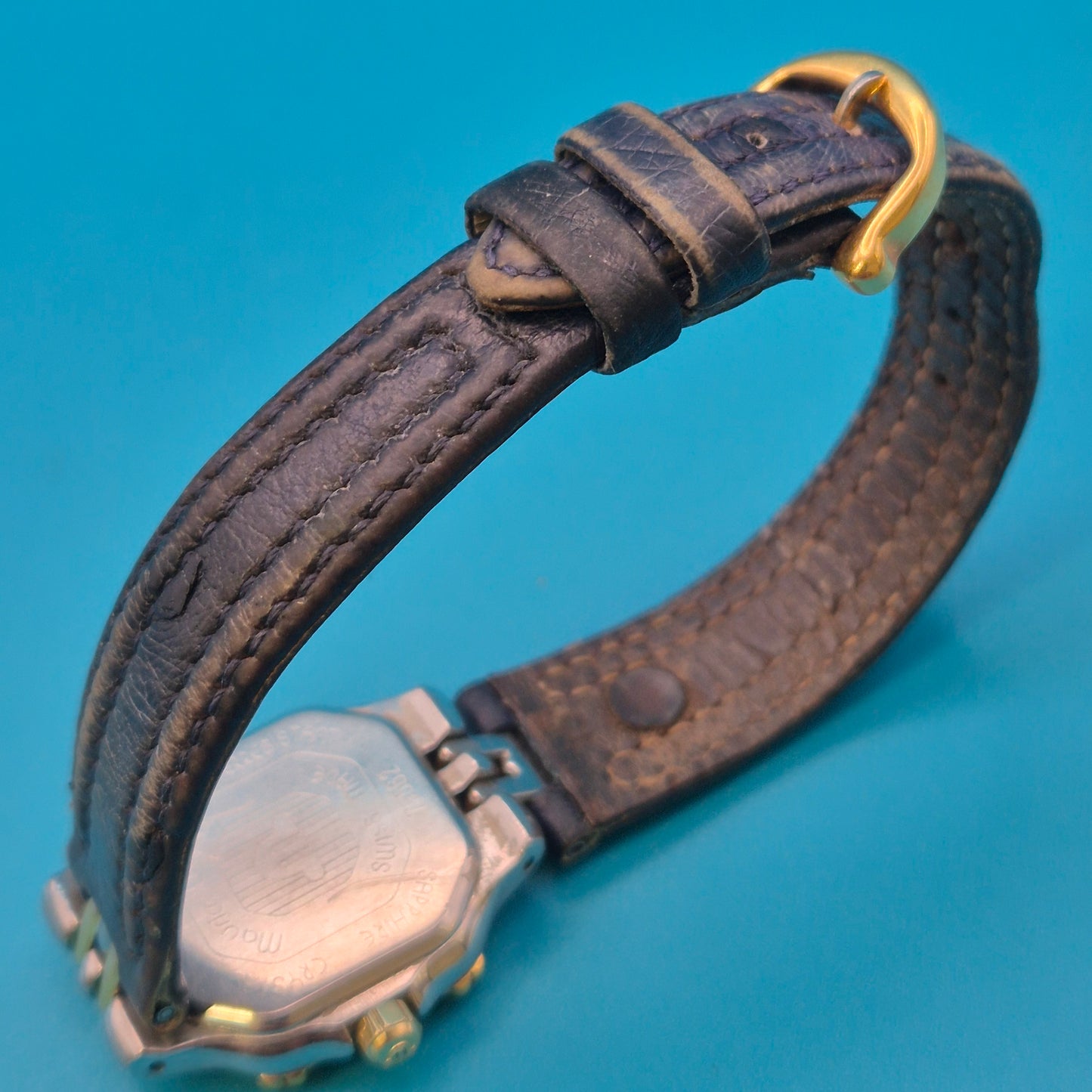 Maurice Lacroix Vintage Damenuhr Gold-Silber-Optik mit Datumsanzeige