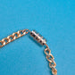 Boho Statement-Kette Halbmond mit Schmucksteinen und goldfarbener Kette