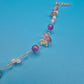 Zartes Edelstein-Armband mit Amethysten und Splitterperlen